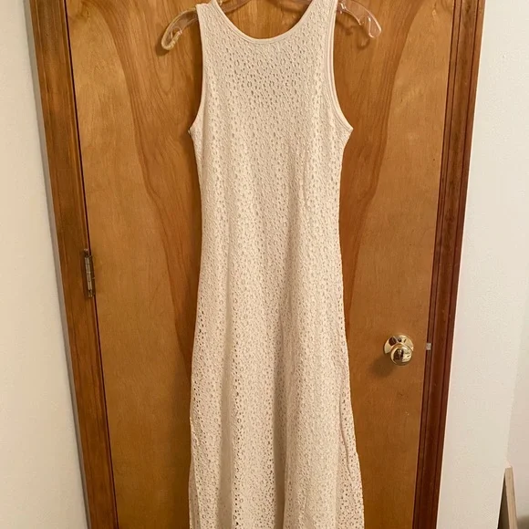 anthropologie semi formal dresses WHITE TO PINK GRADIENT LACE GOWN WITH TRAIN | CULT MIA main image 0